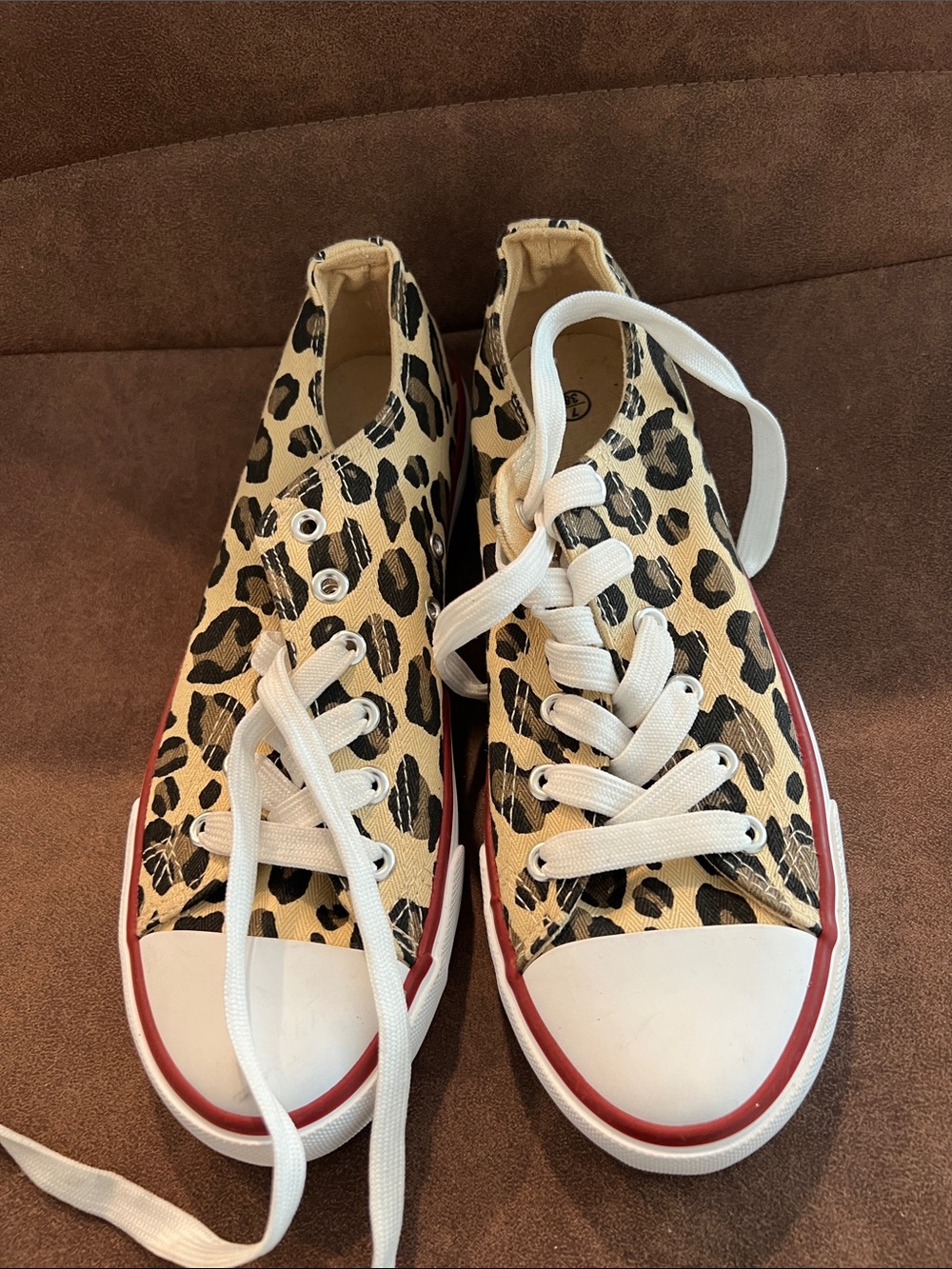 Leopard Print Canvas Sneakers